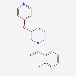molecular formula C18H20N2O2 B2760555 (3-(Pyridin-4-yloxy)piperidin-1-yl)(o-tolyl)methanone CAS No. 2034432-92-1