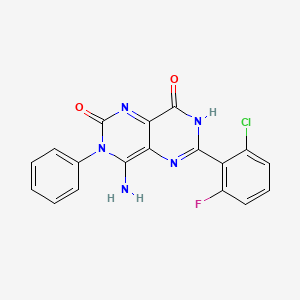 6-(6-Chloro-2-fluorophenyl)-4-imino-3-phenyl-1,3,7-trihydro-5,7-diazaquinazoline-2,8-dione
