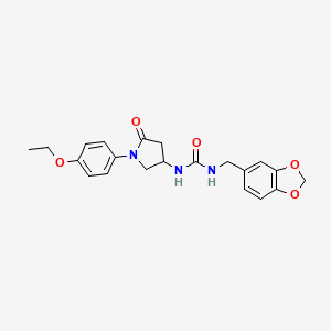 1-(Benzo[d][1,3]dioxol-5-ylmethyl)-3-(1-(4-ethoxyphenyl)-5-oxopyrrolidin-3-yl)urea