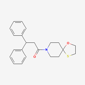 3,3-Diphenyl-1-(1-oxa-4-thia-8-azaspiro[4.5]decan-8-yl)propan-1-one