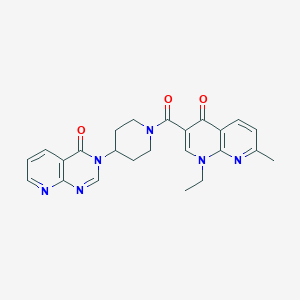 3-(1-(1-ethyl-7-methyl-4-oxo-1,4-dihydro-1,8-naphthyridine-3-carbonyl)piperidin-4-yl)pyrido[2,3-d]pyrimidin-4(3H)-one