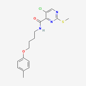 molecular formula C17H20ClN3O2S B2760563 5-chloro-N-[4-(4-methylphenoxy)butyl]-2-(methylsulfanyl)pyrimidine-4-carboxamide CAS No. 1241263-58-0