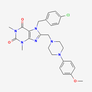 7-(4-chlorobenzyl)-8-((4-(4-methoxyphenyl)piperazin-1-yl)methyl)-1,3-dimethyl-1H-purine-2,6(3H,7H)-dione