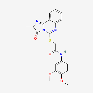 N-(3,4-dimethoxyphenyl)-2-((2-methyl-3-oxo-2,3-dihydroimidazo[1,2-c]quinazolin-5-yl)thio)acetamide