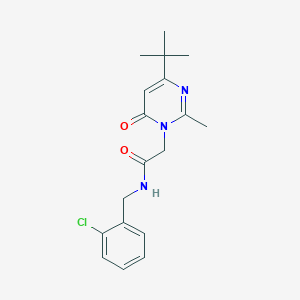 2-(4-(tert-butyl)-2-methyl-6-oxopyrimidin-1(6H)-yl)-N-(2-chlorobenzyl)acetamide