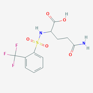 4-Carbamoyl-2-[2-(trifluoromethyl)benzenesulfonamido]butanoic acid