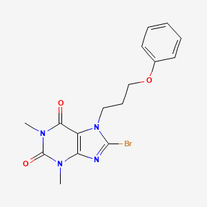 8-bromo-1,3-dimethyl-7-(3-phenoxypropyl)-1H-purine-2,6(3H,7H)-dione