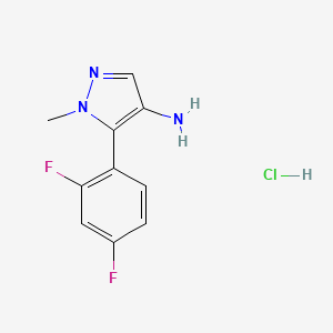 5-(2,4-Difluorophenyl)-1-methylpyrazol-4-amine;hydrochloride