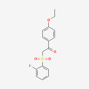 1-(4-Ethoxyphenyl)-2-[(2-fluorophenyl)sulfonyl]ethanone