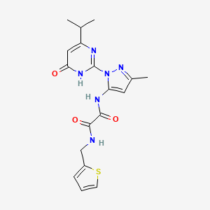 N1-(1-(4-isopropyl-6-oxo-1,6-dihydropyrimidin-2-yl)-3-methyl-1H-pyrazol-5-yl)-N2-(thiophen-2-ylmethyl)oxalamide