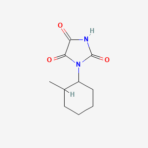 molecular formula C10H14N2O3 B2760593 1-(2-Methylcyclohexyl)imidazolidine-2,4,5-trione CAS No. 117346-32-4