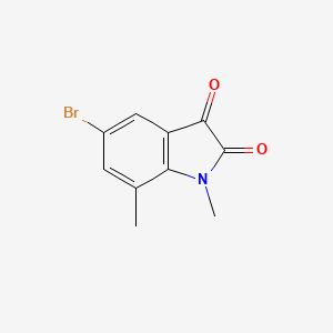 molecular formula C10H8BrNO2 B2760600 5-溴-1,7-二甲基-2,3-二氢-1H-吲哚-2,3-二酮 CAS No. 327982-93-4