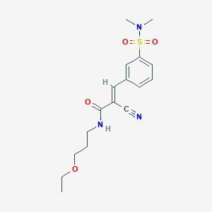 molecular formula C17H23N3O4S B2760604 (E)-2-Cyano-3-[3-(dimethylsulfamoyl)phenyl]-N-(3-ethoxypropyl)prop-2-enamide CAS No. 2419108-36-2