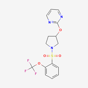 2-((1-((2-(Trifluoromethoxy)phenyl)sulfonyl)pyrrolidin-3-yl)oxy)pyrimidine