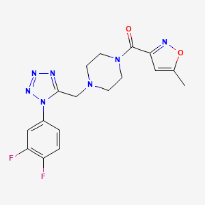 (4-((1-(3,4-difluorophenyl)-1H-tetrazol-5-yl)methyl)piperazin-1-yl)(5-methylisoxazol-3-yl)methanone