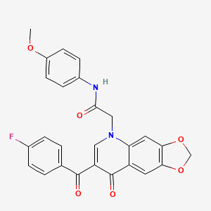 2-[7-(4-fluorobenzoyl)-8-oxo-2H,5H,8H-[1,3]dioxolo[4,5-g]quinolin-5-yl]-N-(4-methoxyphenyl)acetamide