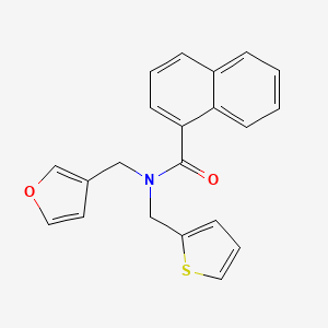 N-(furan-3-ylmethyl)-N-(thiophen-2-ylmethyl)-1-naphthamide