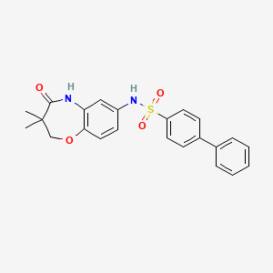 N-(3,3-dimethyl-4-oxo-2,3,4,5-tetrahydrobenzo[b][1,4]oxazepin-7-yl)-[1,1'-biphenyl]-4-sulfonamide