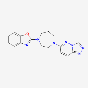 molecular formula C17H17N7O B2760628 2-(4-([1,2,4]Triazolo[4,3-b]pyridazin-6-yl)-1,4-diazepan-1-yl)benzo[d]oxazole CAS No. 2320177-21-5