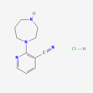 2-(1,4-Diazepan-1-yl)pyridine-3-carbonitrile hydrochloride