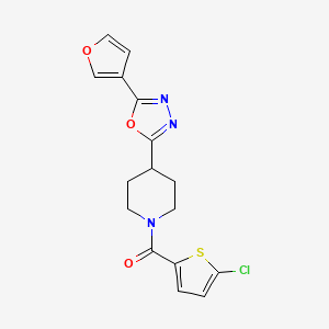 (5-Chlorothiophen-2-yl)(4-(5-(furan-3-yl)-1,3,4-oxadiazol-2-yl)piperidin-1-yl)methanone