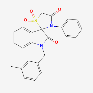 molecular formula C24H20N2O4S B2760649 1-(3-Methylbenzyl)-3'-phenylspiro[indoline-3,2'-thiazolidine]-2,4'-dione 1',1'-dioxide CAS No. 941934-53-8