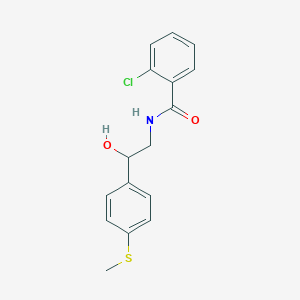 molecular formula C16H16ClNO2S B2760652 2-chloro-N-(2-hydroxy-2-(4-(methylthio)phenyl)ethyl)benzamide CAS No. 1448128-56-0