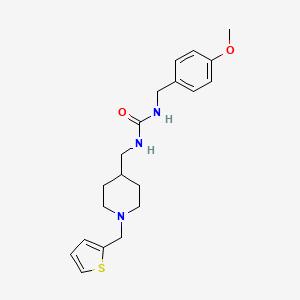 molecular formula C20H27N3O2S B2760657 1-(4-甲氧基苯甲基)-3-((1-(噻吩-2-基甲基)哌啶-4-基)甲基)脲 CAS No. 1207010-98-7