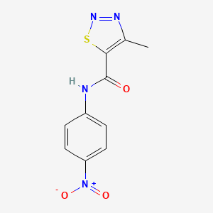 molecular formula C10H8N4O3S B2760658 4-methyl-N-(4-nitrophenyl)-1,2,3-thiadiazole-5-carboxamide CAS No. 69636-09-5