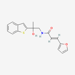(E)-N-(2-(benzo[b]thiophen-2-yl)-2-hydroxypropyl)-3-(furan-2-yl)acrylamide