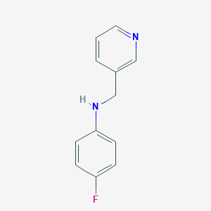 molecular formula C12H11FN2 B276067 4-fluoro-N-(pyridin-3-ylmethyl)aniline CAS No. 78675-95-3