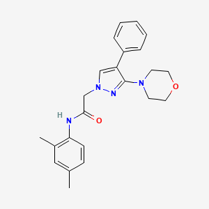 molecular formula C23H26N4O2 B2760699 N-(2,4-dimethylphenyl)-2-(3-morpholino-4-phenyl-1H-pyrazol-1-yl)acetamide CAS No. 1286728-90-2