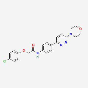 molecular formula C22H21ClN4O3 B2760703 2-(4-chlorophenoxy)-N-(4-(6-morpholinopyridazin-3-yl)phenyl)acetamide CAS No. 899985-94-5