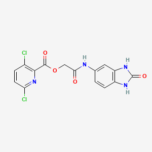 [2-Oxo-2-[(2-oxo-1,3-dihydrobenzimidazol-5-yl)amino]ethyl] 3,6-dichloropyridine-2-carboxylate