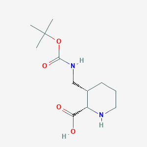 (2S,3S)-3-[[(2-Methylpropan-2-yl)oxycarbonylamino]methyl]piperidine-2-carboxylic acid