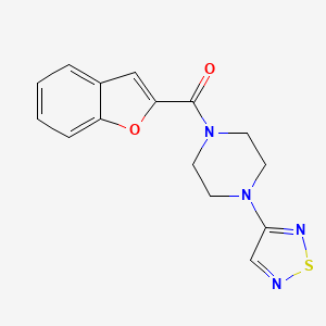 molecular formula C15H14N4O2S B2760754 1-(1-苯并呋喃-2-甲酰)-4-(1,2,5-噻二唑-3-基)哌嗪 CAS No. 2097858-98-3