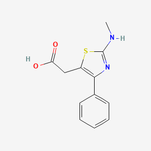 2-[2-(Methylamino)-4-phenyl-1,3-thiazol-5-yl]acetic acid