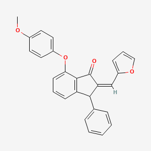 2-(2-Furylmethylene)-7-(4-methoxyphenoxy)-3-phenyl-1-indanone