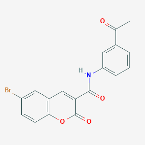 molecular formula C18H12BrNO4 B2760775 N-(3-acetylphenyl)-6-bromo-2-oxo-2H-chromene-3-carboxamide CAS No. 325805-26-3
