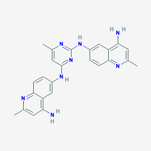 N-(4-amino-2-methyl-6-quinolinyl)-N-{2-[(4-amino-2-methyl-6-quinolinyl)amino]-6-methyl-4-pyrimidinyl}amine