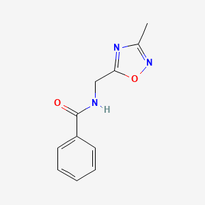 molecular formula C11H11N3O2 B2760789 N-((3-methyl-1,2,4-oxadiazol-5-yl)methyl)benzamide CAS No. 1235170-56-5