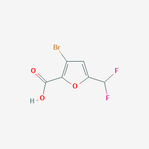 3-Bromo-5-(difluoromethyl)furan-2-carboxylic acid