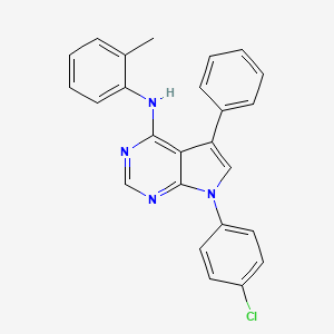 7-(4-chlorophenyl)-5-phenyl-N-(o-tolyl)-7H-pyrrolo[2,3-d]pyrimidin-4-amine