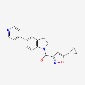 (5-Cyclopropylisoxazol-3-yl)(5-(pyridin-4-yl)indolin-1-yl)methanone