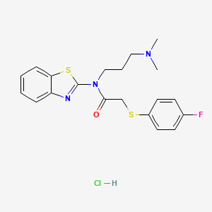 N-(benzo[d]thiazol-2-yl)-N-(3-(dimethylamino)propyl)-2-((4-fluorophenyl)thio)acetamide hydrochloride