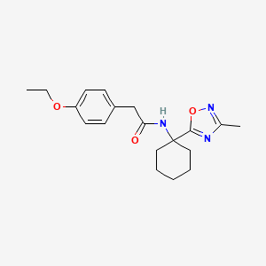 molecular formula C19H25N3O3 B2760819 2-(4-ethoxyphenyl)-N-[1-(3-methyl-1,2,4-oxadiazol-5-yl)cyclohexyl]acetamide CAS No. 1396799-30-6