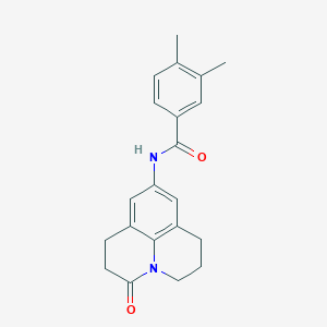 molecular formula C21H22N2O2 B2760825 3,4-Dimethyl-N-(2-oxo-1-azatricyclo[7.3.1.05,13]trideca-5,7,9(13)-trien-7-yl)benzamide CAS No. 898411-88-6