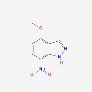 molecular formula C8H7N3O3 B2760836 4-Methoxy-7-nitro-1H-indazole CAS No. 858227-26-6