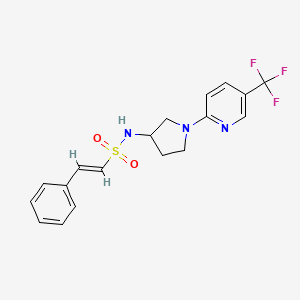 (E)-2-phenyl-N-(1-(5-(trifluoromethyl)pyridin-2-yl)pyrrolidin-3-yl)ethenesulfonamide