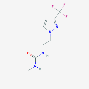 1-ethyl-3-(2-(3-(trifluoromethyl)-1H-pyrazol-1-yl)ethyl)urea
